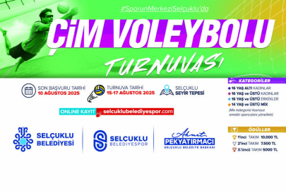 Selçuklu Belediyesi Çim Voleybolu Turnuvası İçin Başvurular Başladı