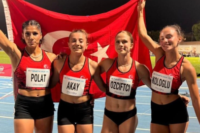 4x100 Kadın Bayrak Takımından Türkiye Rekoru