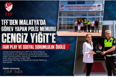 TFF’den Polis Memuru Cengiz Yiğit’e Anlamlı Ödül