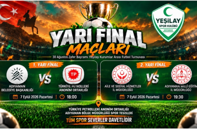 Yeşilay Futbol Turnuvası’nda Yarı Final Heyecanı