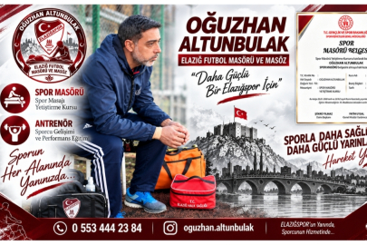 Oğuzhan Altunbulak Elazığ’da Spor Masörlüğü Alanında Hizmet Vermeye Hazırlanıyor