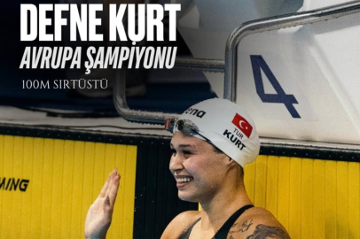 Defne Kurt’tan Dördüncü Altın: 100 Metre Sırtüstünde Avrupa Şampiyonu