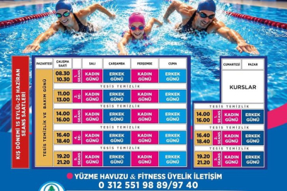 Pursaklar Yüzme Havuzu’nda Kış Sezonu 15 Eylül’de Başlıyor