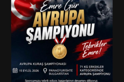 Emre Gür Kuraşta Avrupa Şampiyonu Oldu