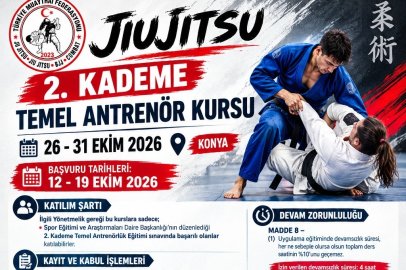 Jiu Jitsu 2. Kademe Temel Antrenör Kursu Konya’da Düzenlenecek