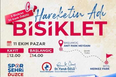 Düzce’de Bisiklet Etkinliği: 5 Bisiklet ve 30 Kask Ödülü