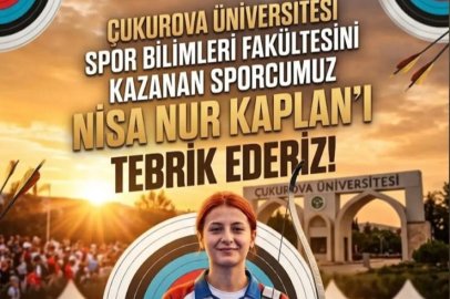 Okçu Nisa Nur Kaplan Çukurova Üniversitesi Spor Bilimleri Fakültesini Kazandı