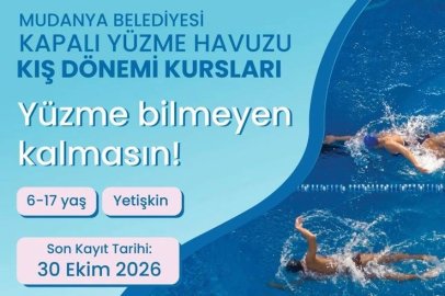Mudanya Belediyesi Kış Dönemi Yüzme Kursları İçin Kayıtlar Devam Ediyor