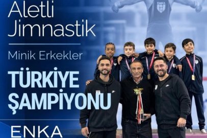 ENKA Minik Erkekler Artistik Cimnastikte Türkiye Şampiyonu Oldu