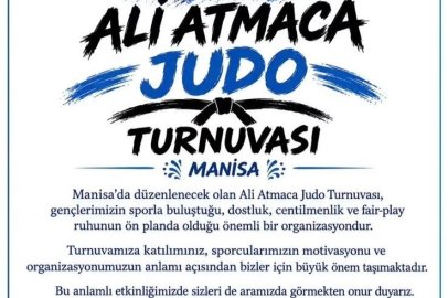 Ali Atmaca Judo Turnuvası 31 Ekim’de Manisa’da